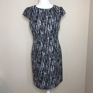 COPY - Tahari Black & White Short Sleeve Formal Dress
